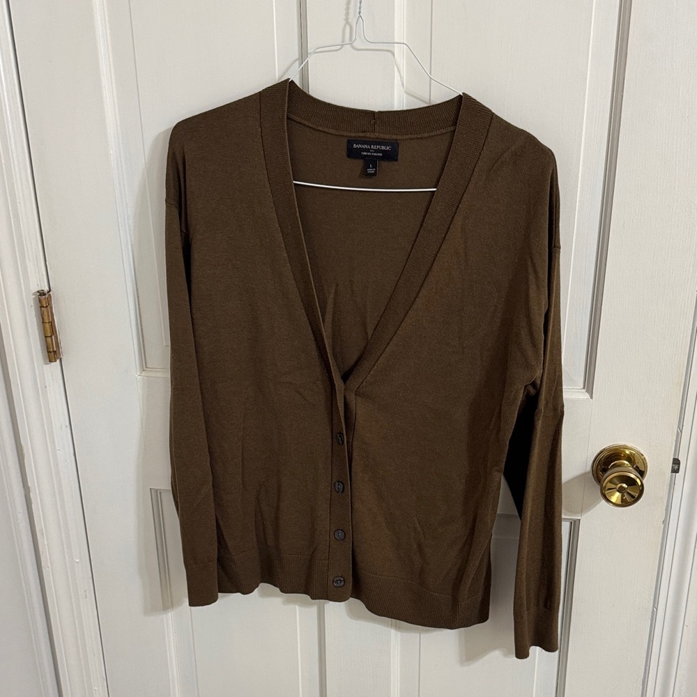 Banana Republic Deep Brown Cardigan Sweater